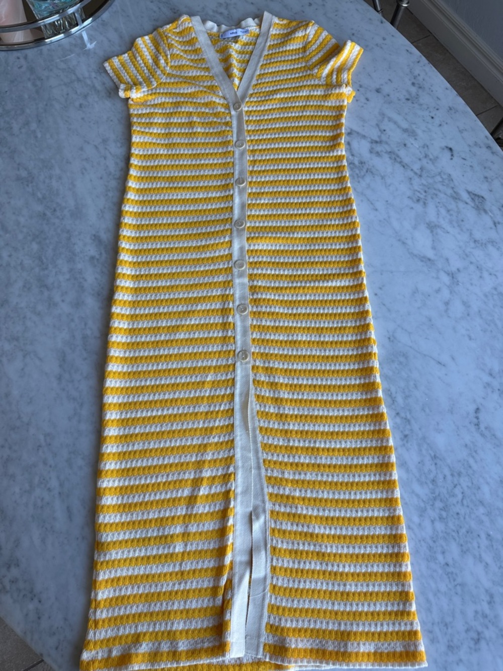 Mango Crochet Striped Midi Dress - Picture 7 of 10